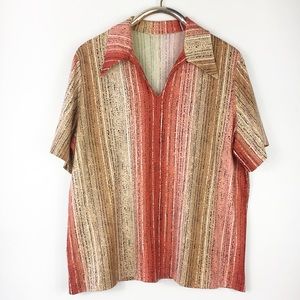 Vintage 60-70s Polyester Pointed Collar Shirt